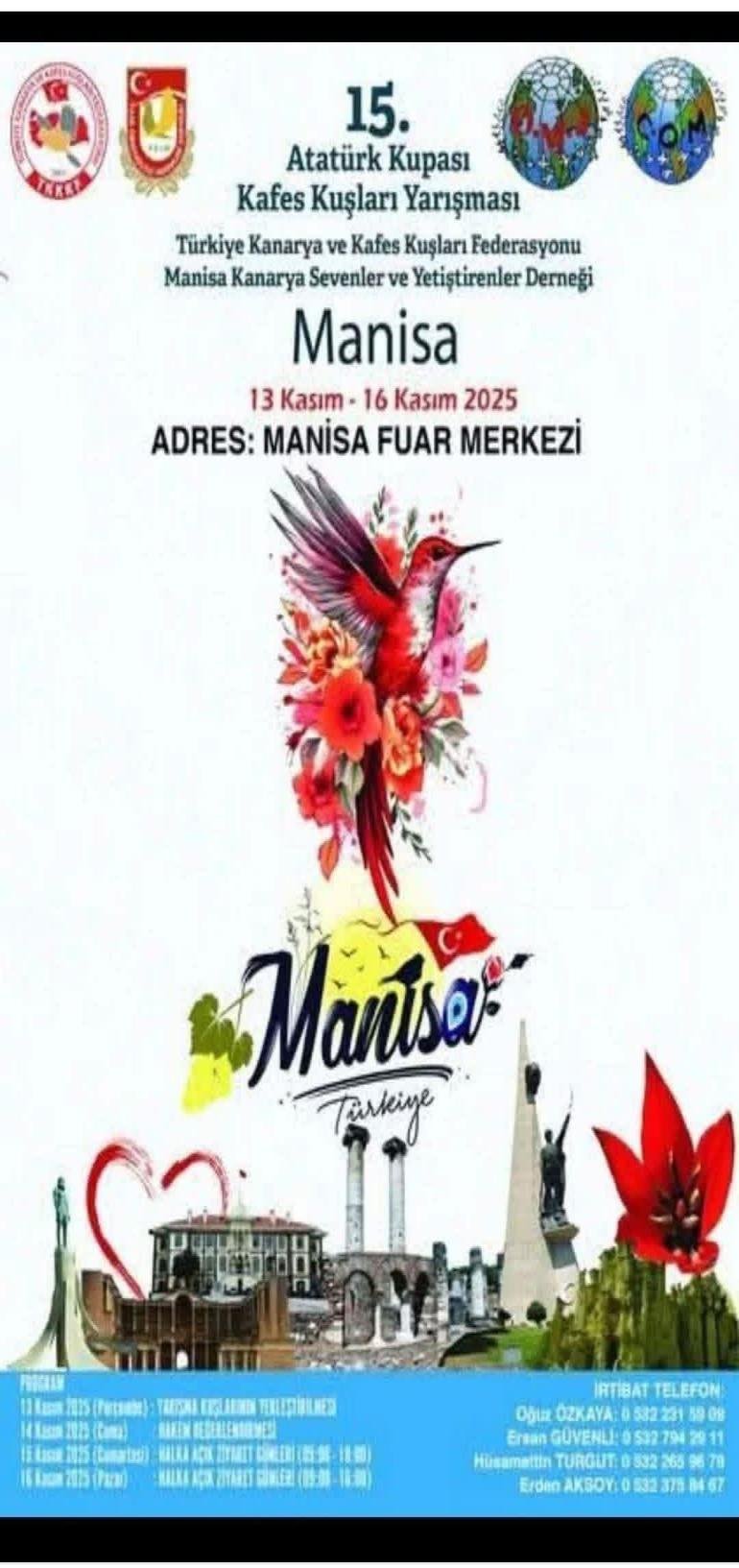 15. Atatürk Kupası Kafes Kuşları Yarışması