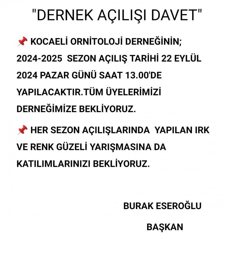 Derneğimizin Açılışına Davet